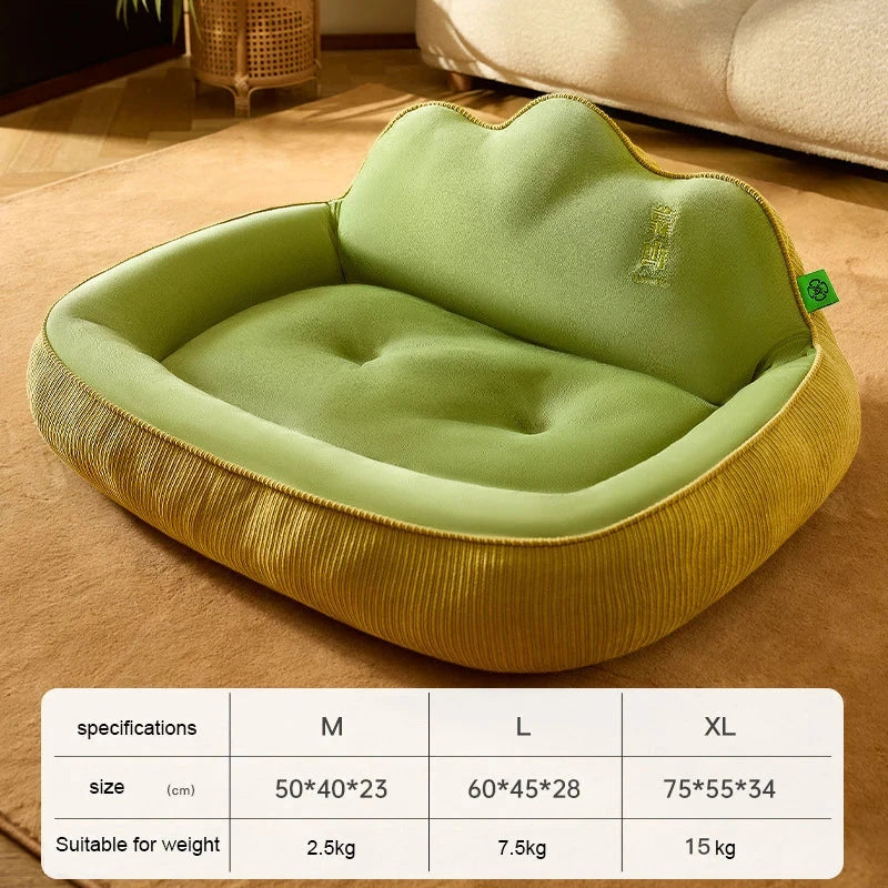 New dog bed with increased height and thickness, leaning against the mountain bed and pillow for neck protection, pet bed for sl Good Vibrations