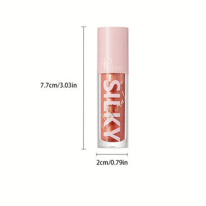 Silky Lip Gloss-Waterproof, Long-Lasting Moisturizing Liquid Lipstick with Mirror Finish, Non-Sticky, Full Shine, Fade-Resistant Good Vibrations