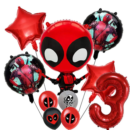 Superhero Deadpool Birthday Party Decor Disposable Tableware Plate Tablecloth Cake Topper Banner Wolverine Boy Kid Party Supplie Good Vibrations