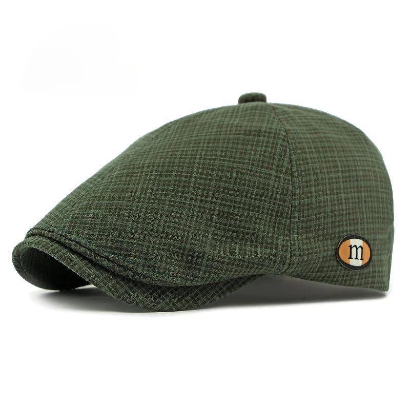 2025 New Hats for Men and Women Wearing British Retro Beret Hat Fashion Casual Berets Caps for Women Solid Color Adjustable Cap Good Vibrations