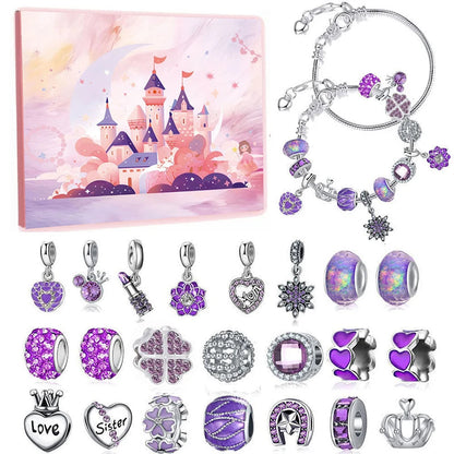 Christmas Kids Bracelet Earring Advent Calendar 2025 New Year Countdown Home Party Girl Jewelry Gift Blind Box Atmosphere Items Good Vibrations