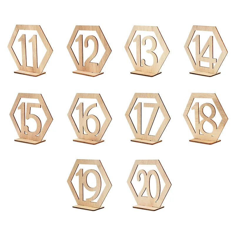 Wedding Number Wooden Table Place Card Rustic Wedding Engagement Reception Seat Decoration Number Signs Event Party Supplies Good Vibrations