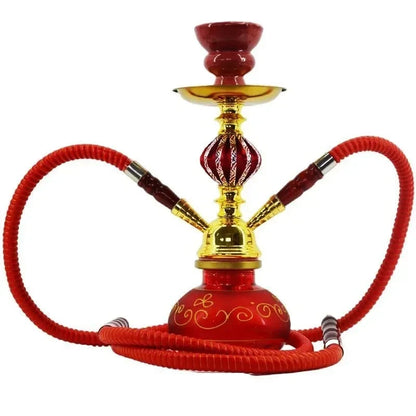 Black Blue Green Red White Yellow,10.6in\27cm Small,Single\Double Hose 1\2,Bar Shisha Full Set Luxury Smoking Pipe Hookah Set Good Vibrations