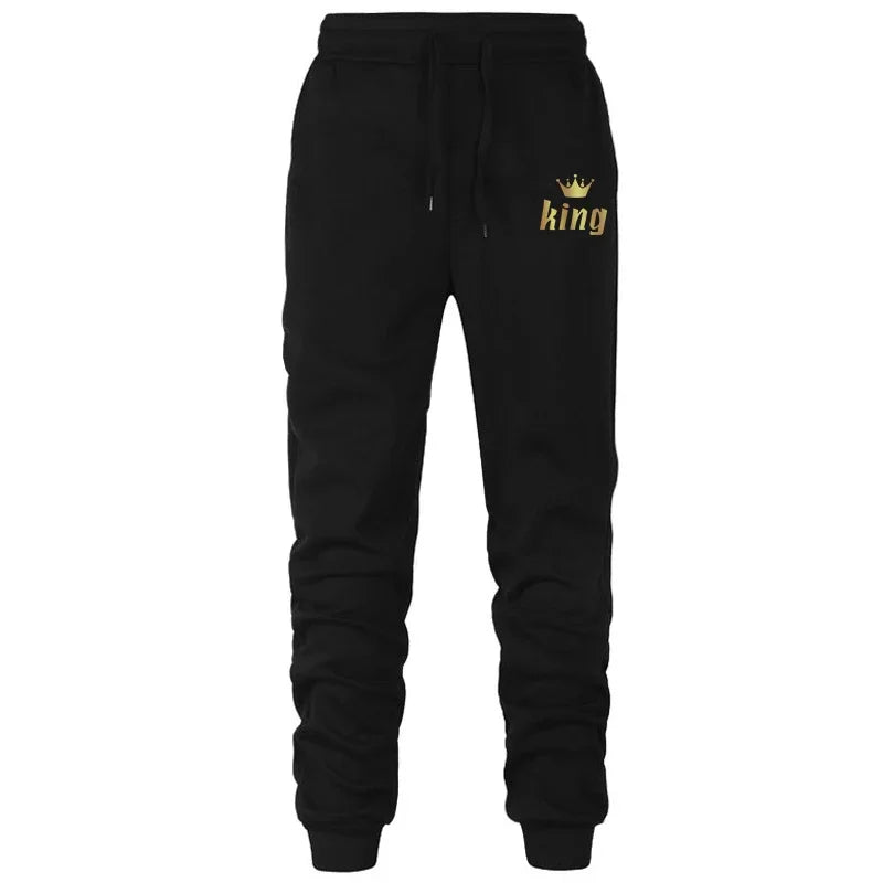 King And Queen Couple Outfit Hoodie and Jogger Pants High Quality Men Women Daily Casual Sport Jogging Suit King Queen Tracksuit Good Vibrations