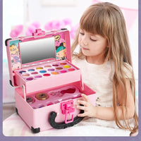 Children Makeup Cosmetics Pretend Playing Box Princess Make Up Girl Toy Play Set Lipstick Eye Shadow Safety Nontoxic Kit Toy Kid Good Vibrations