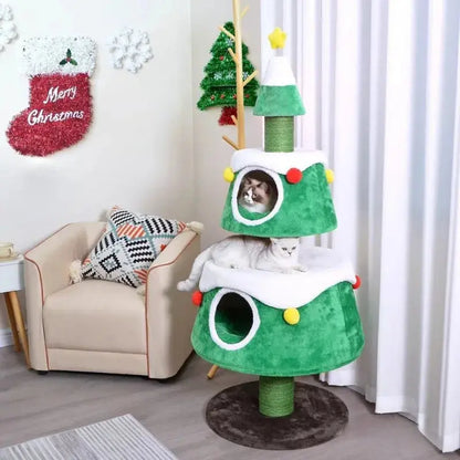 Christmas tree cat litter cat climbing frame cat tree sisal cat scratching column cat Good Vibrations