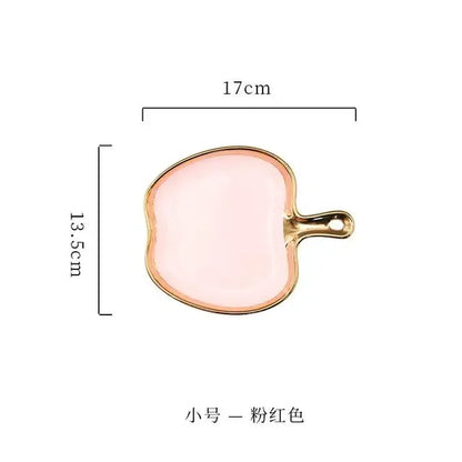Dinner Plate with Handle Luxury Storage Tray Food Dessert Fruit Jewelry Trinket Dish Decorative Dinnerware Good Vibrations