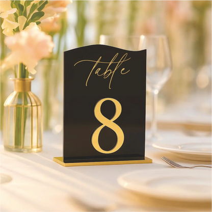 Wedding Table Numbers White Acrylic 3D Gold Mirror Table Numbers with Stands Wedding Table Decor Wedding Reception Good Vibrations