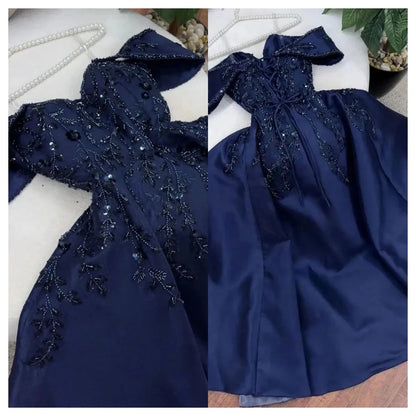 Customized Exquisite Satin Evening Dress Delicate Boat Neck Off the Shoulder Sleeveless Party Dress High Quality Celebrity Gowns Good Vibrations