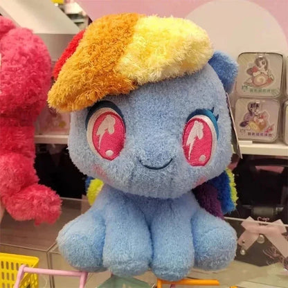 My Little Pony Plush Doll Pony Baby Li Series Q Edition Sitting Dolls Cartoon Soft Ornament for Girls' Birthday Companion Gifts Good Vibrations