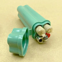 One-piece Flip-top Cigarette Case Kit with Two Holes and Lighter Storage Portable Storage Carrying Around Smoking Accessories Good Vibrations Adult Super Store