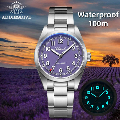 ADDIESDIVE 2025 New Men’s Luxury Quartz Watch AD2521 Ultra-Thin Sapphire Glass BGW9 Luminous 316L Steel Band 100M Waterproof Good Vibrations