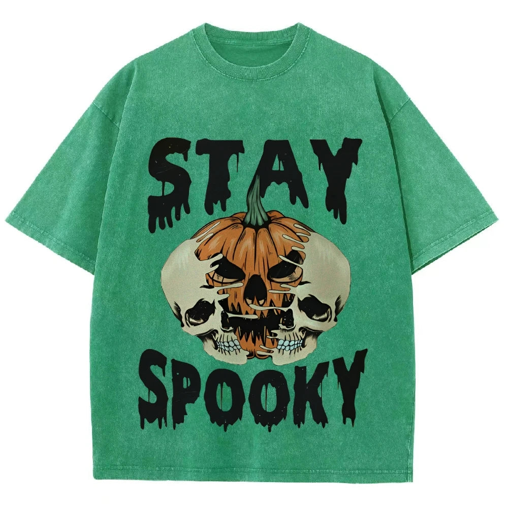 Neutral Style Retro Outfit T-Shirt Pure Cotton High Quality Pumpkin Letter Graphic Printing Fashion Trend Loose Short Sleeves Good Vibrations