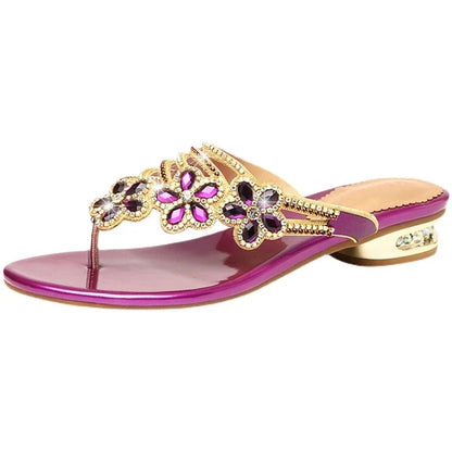 HOVINGE Summer Shoes Elegant Open Toe Summer Slides Female Outdoor Shoes High Quality Ladies Fashion Sandals Evening Flip Flop Good Vibrations