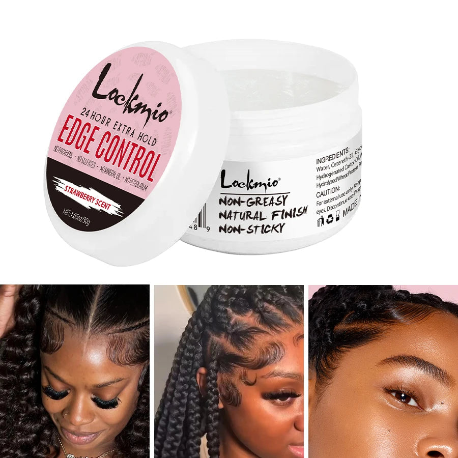 Women and Kid 30g Edge Control Gel Long Lasting Hold Control Wax Natural Finishing Anti-frizz Hair Wax Smoothing Styling Pomade Good Vibrations
