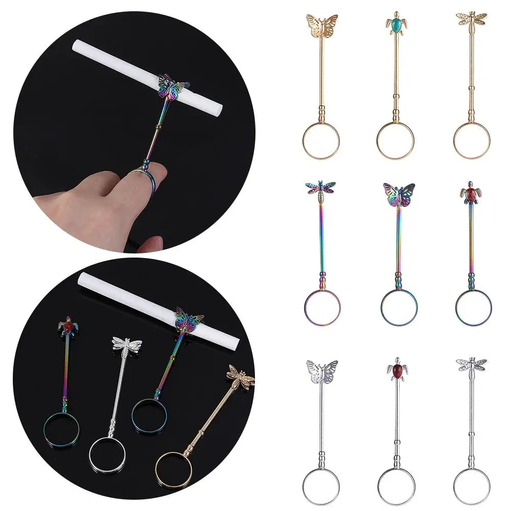 1Pcs Cigarette Hand Holder Smoking Accessories Finger Ring For Women Men Adjustable Slim Cigarettes Clip Smoking Holder Cuprum Good Vibrations Adult Super Store