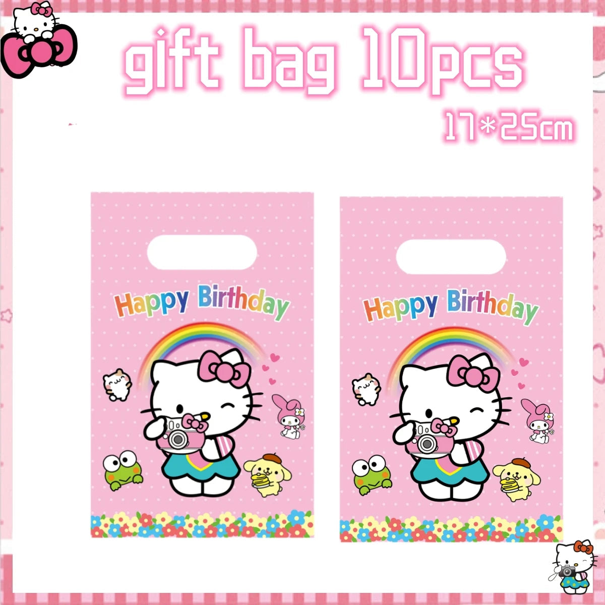Hello Kitty Birthday Party Decoration Disposable Tableware Cup Plate Tablecloth Balloons Baby Shower Girls Party favors Supplies Good Vibrations
