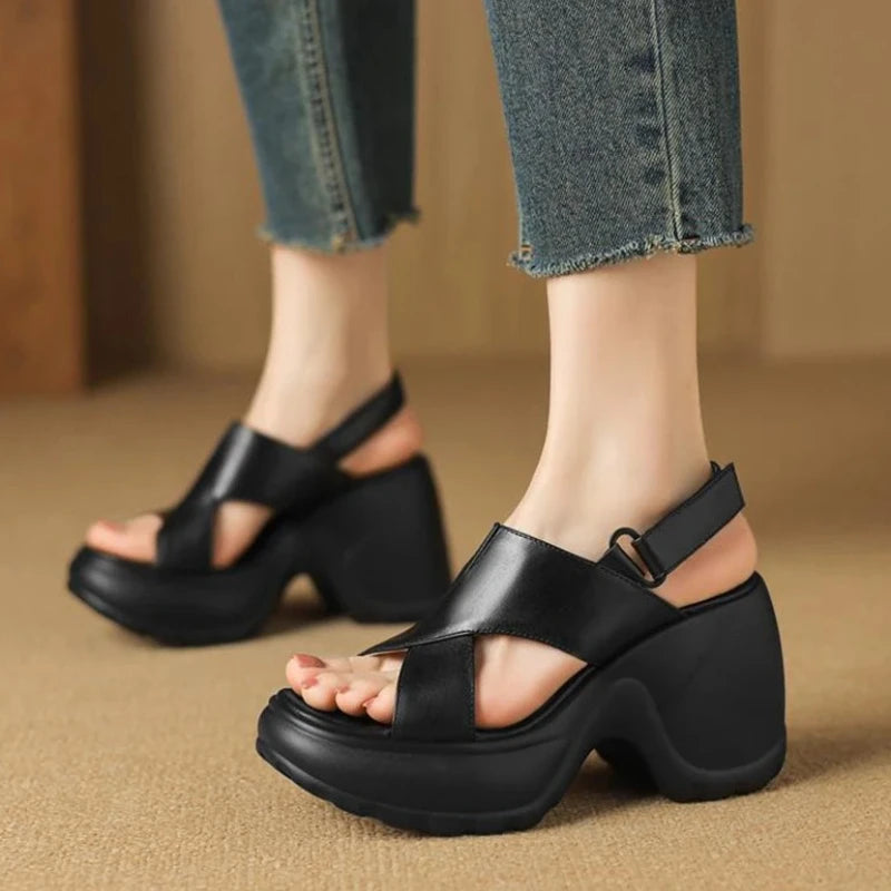 High Heels Women Sandals Platform Fashion Shoes Elegant New Walking Trend Slippers Pumps Dress Comfort New Mujer Zapatillas Good Vibrations