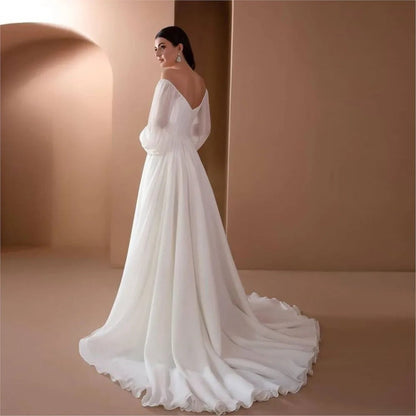 Dresses For Woman Elegant vestidos Solid Color Slim Robe Evening Dress Sexy One Line Neck Simple Style Long Sleeves Simple Style Good Vibrations