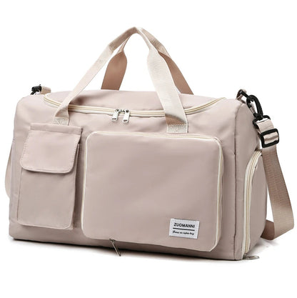 UNIXINU Carry On Travel Bag Large Capacity Weekender Overnight Duffle Bags with Shoe Compartment Sports Fitness Bags for Women Good Vibrations