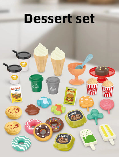Children's toys: Pretend play, barbecue, fast food, pizza, sushi, afternoon tea, desserts, kitchen food, toy sets Good Vibrations