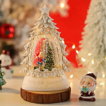 Christmas Illuminated Night Lights Decorate The Desktop with Snowflake and Christmas Wind Lanterns Creating A Festive Atmosphere Good Vibrations