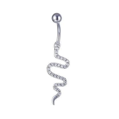 Dainsty Dangled Belly Button Rings Surgical Steel 14G Bar Navel Piercing Ring Crystal CZ Bee Flower Heart Belly Ring Ear Jewelry Good Vibrations Adult Super Store