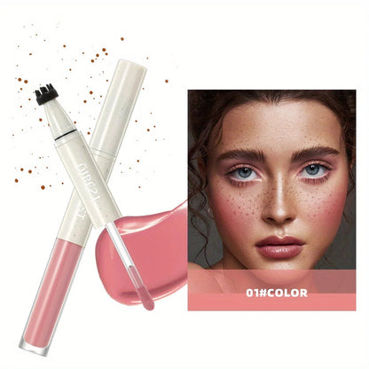 2 in 1 Freckle Blush Multi-pen Natural Wild Freckles + Atmospheric Blush Natural Color Rendering Double Head Double Effect Good Vibrations