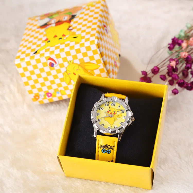 Pocket Monster Pikachu Fashion Cosplay Watch Creative Boys Girls Children's Anime Cartoon Birthday Gifts with Box Good Vibrations