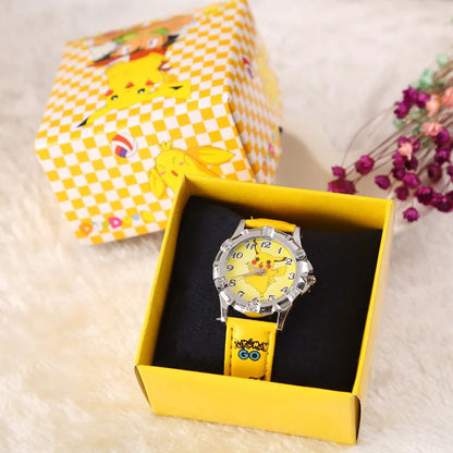 Pocket Monster Pikachu Fashion Cosplay Watch Creative Boys Girls Children's Anime Cartoon Birthday Gifts with Box Good Vibrations