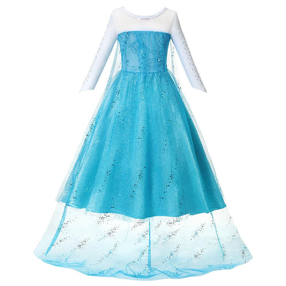 Summer Fancy Queen Elsa Anna Costume Girls Princess Dress Toddler Halloween Cosplay Party Vesidos For 2-10 Years Good Vibrations