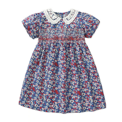 Little maven Baby Girls Summer Casual Clothes Little Genius Pretty Cartoon Dress Kids Soft and Comfort Wear Children's Clothing Good Vibrations