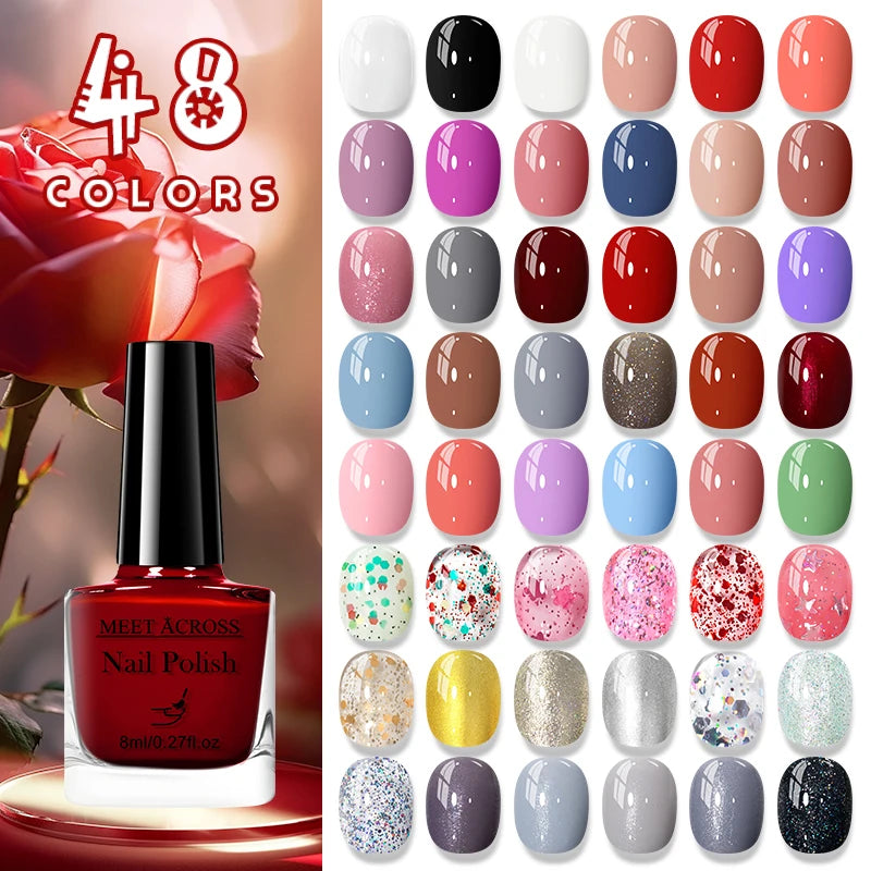 8ml Peel Off Water-Based Nail Polish Red Nails Fast Drying Long-Lasting Nail Art Polish DIY Design No Need Lamp Cure Manicure Good Vibrations