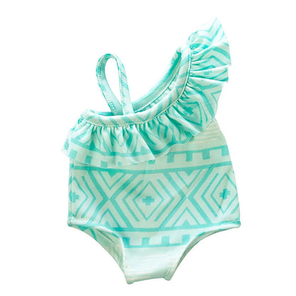 Cute Swimming Suit for 16-18Inch American Doll Sweet Heart Print Doll Swimsuit Clothes for 43Cm Newborn Baby Doll Kids Gift Good Vibrations