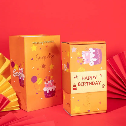 Christmas Gift Box DIY Folding Paper Box Money Pop Up Birthday Surprise Bounce Box Explosions Red Envelope Surpris Gift Box Good Vibrations