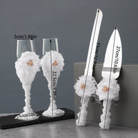 Western-style wedding ceremony goblet bride and groom love witness gift wine glass tableware four-piece suit Good Vibrations