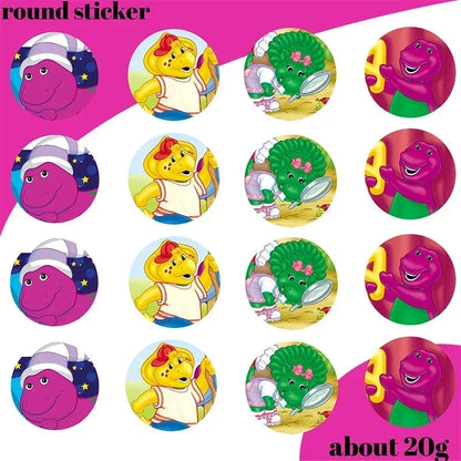 Barney Theme Birthday Party Decorations Cake Topper Birthday CUP Napkin PLATE Straw Swirls Stickers KidsParty Supplies Decor Good Vibrations