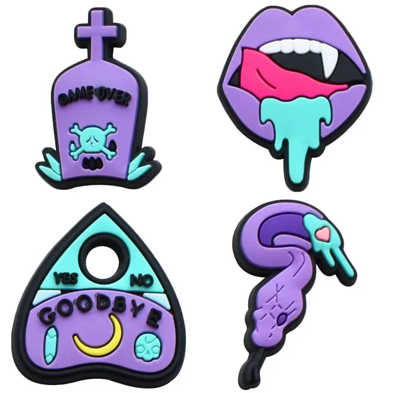 Shoe Charms for Crocs Accessories
 Halloween Shoes Charm for Croc Decorations Pins Men Accessory Jeans Woman Clogs Clips Badges Good Vibrations