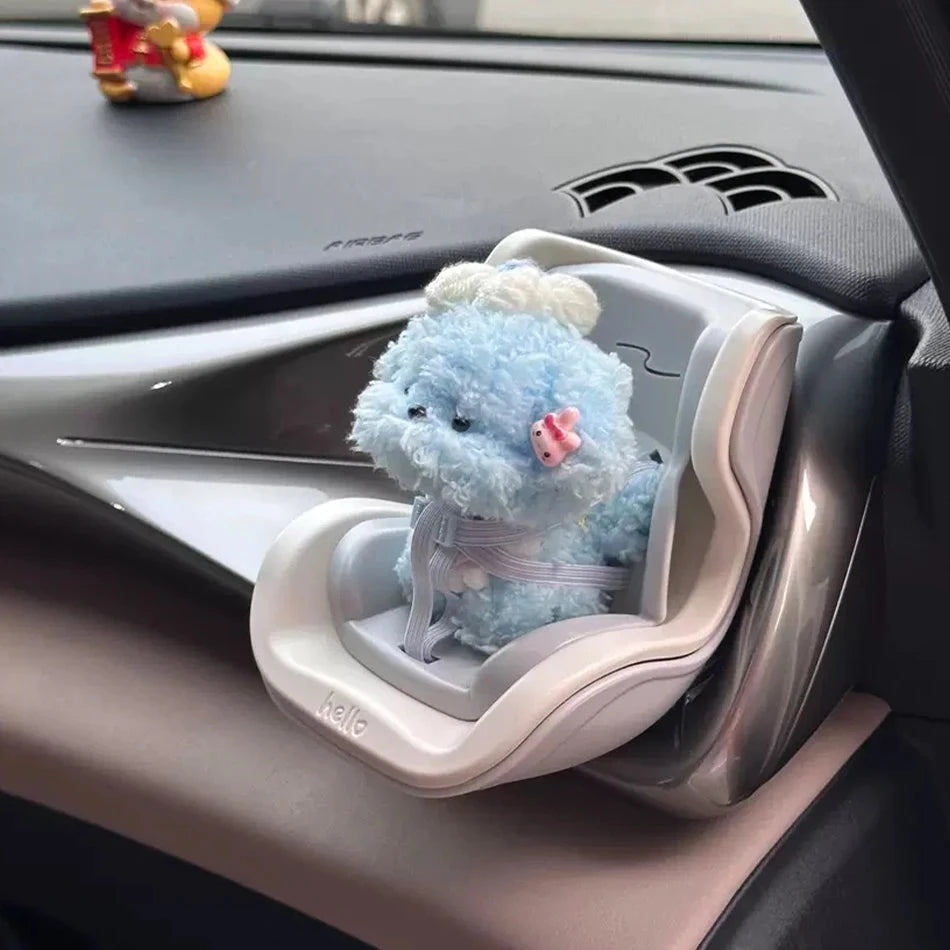 4 Styles For Car Doll Safety Seat Cartoon Chair Model Kawaii Doll Seat Outlet Decor Car Interior Styling Labubu Accessories ﻿ Good Vibrations