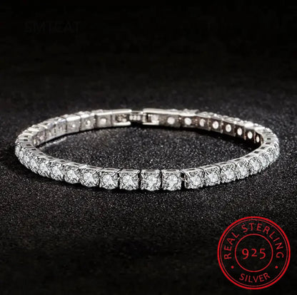 Charm Bracelet For Women High Quality S925 Silver Platinum Plated Moissanite Bracelet Sparkling Personality Wedding Jewelry Gift Good Vibrations
