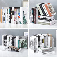 Modern fake book ornament Nordic light luxury simulation book living room home store decoration photo props book case box Good Vibrations