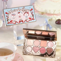 Flower Knows Never's Shop Collection 8 Color Glitter Eyeshadow Palette High Pigmented Eye Makeup Matte Shimmer Eye Shadow Pallte Good Vibrations