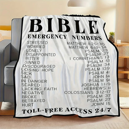 1 Bible verse blanket - religious soft and light warm blanket, digital printing gift for men and women, Christian message gift, Good Vibrations