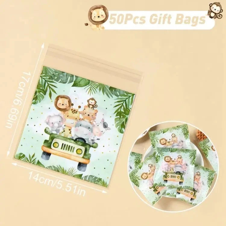 Jungle Safari Birthday Decoration Jungle Animals 1st Birthday Gifts Decoration Wild One Birthday Tableware Baby Shower Decor Good Vibrations