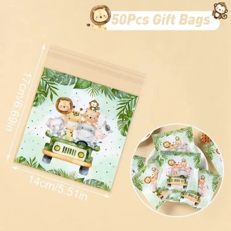 Jungle Safari Birthday Decoration Jungle Animals 1st Birthday Gifts Decoration Wild One Birthday Tableware Baby Shower Decor Good Vibrations