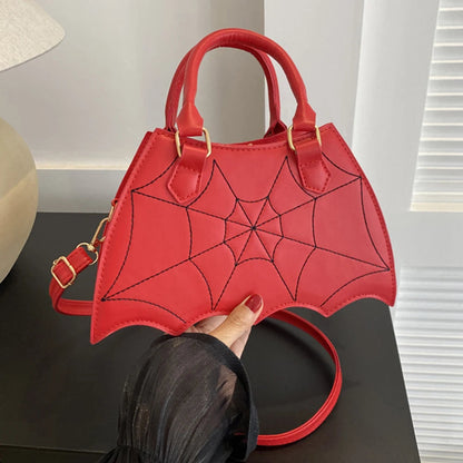 Women Crossbody Bag Large Capacity Coffin Shape Phone Shoulder Bag Halloween PU Top Handle Bag for Travel Make Up Cosmetic Bag Good Vibrations