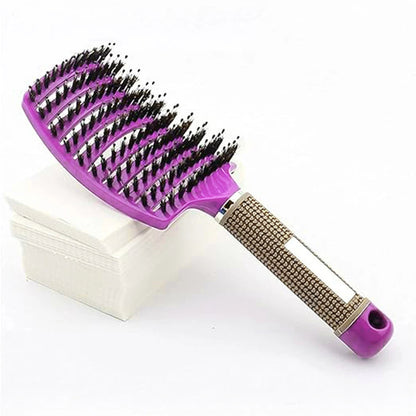 Hair Brush Scalp Massage Comb Hairbrush Boar Bristle Nylon Women Wet Curly Detangle Hair Brush Salon Hairdressing Styling Tool Good Vibrations