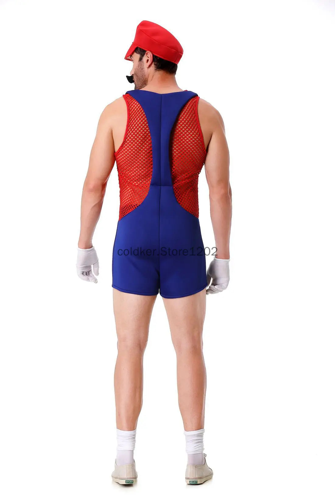 Halloween Adult Anime Cosplay Costume With Hat Men Sexy Costume Red Blue Plumber Brother Fancy Set Carnival Party Dress Up Good Vibrations