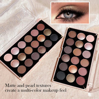 18-Color Eyeshadow Palette – Pearlescent, Matte, Fine Shimmer, Glitter, Earth Tones, Long-Lasting, High-Performance Good Vibrations