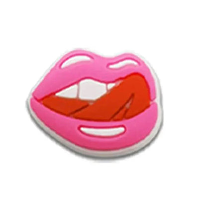 Hot Sales 1Pcs Pink Shoe Charms for Crocs Accessories Pin Shoe Wristband Croc Decorations Buckle Girls Women Party Gifts Good Vibrations
